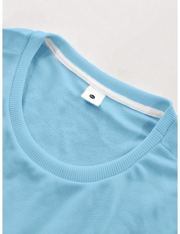 Geometric Pattern Print Plus Size Men's Crew Neck Long Sleeve Sweatshirt – Casual Fashionable Pullover